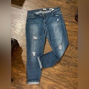 Kensie Effortless Ankle Jeans Distressed women’s size 14/32